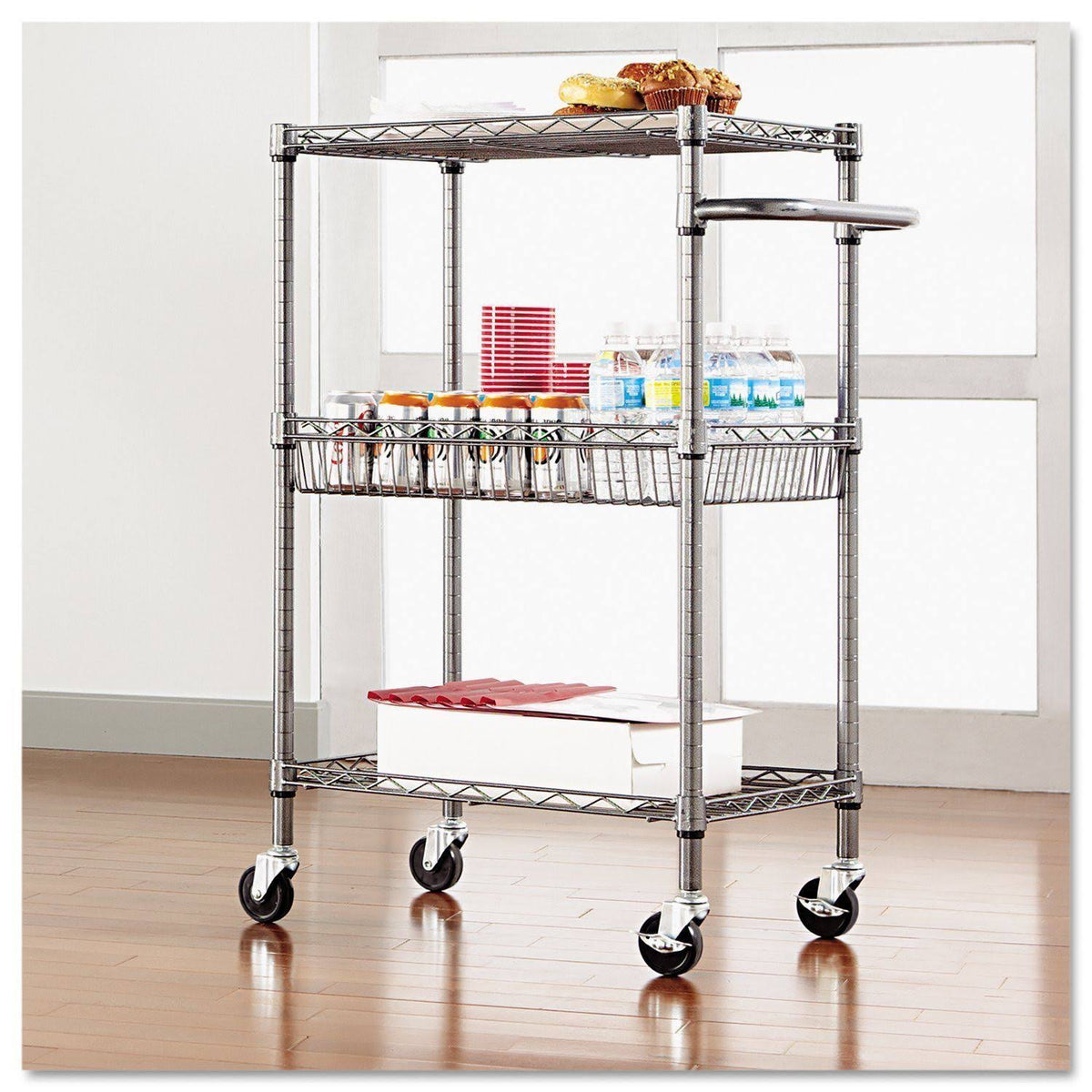 3-Tier Wire Rolling Cart U63949