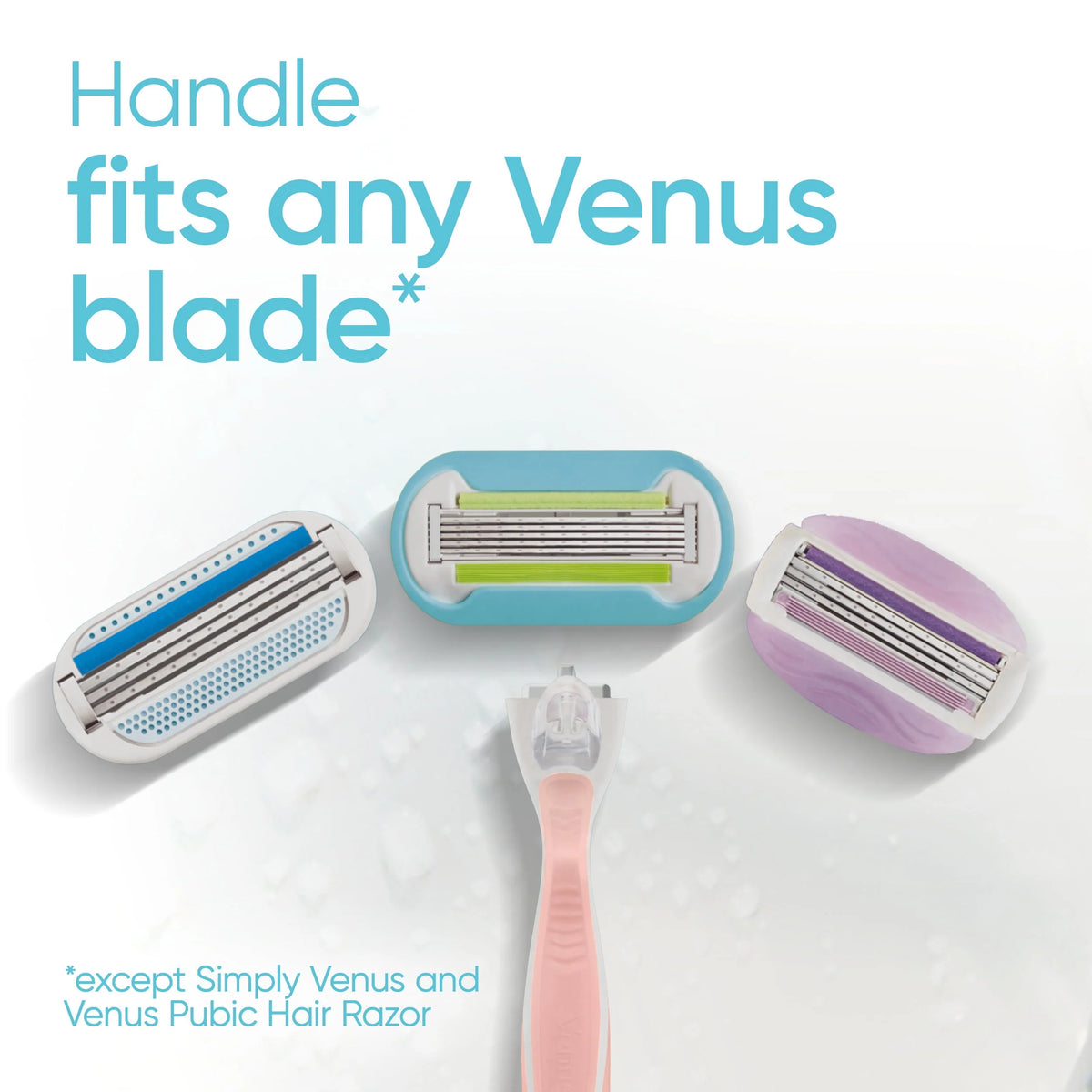 Pink Women's Razor Handle + 2 Blade Refills F86815