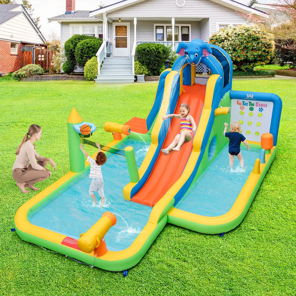 Inflatable Water Slide with Splash Pool Climbing Wall O233