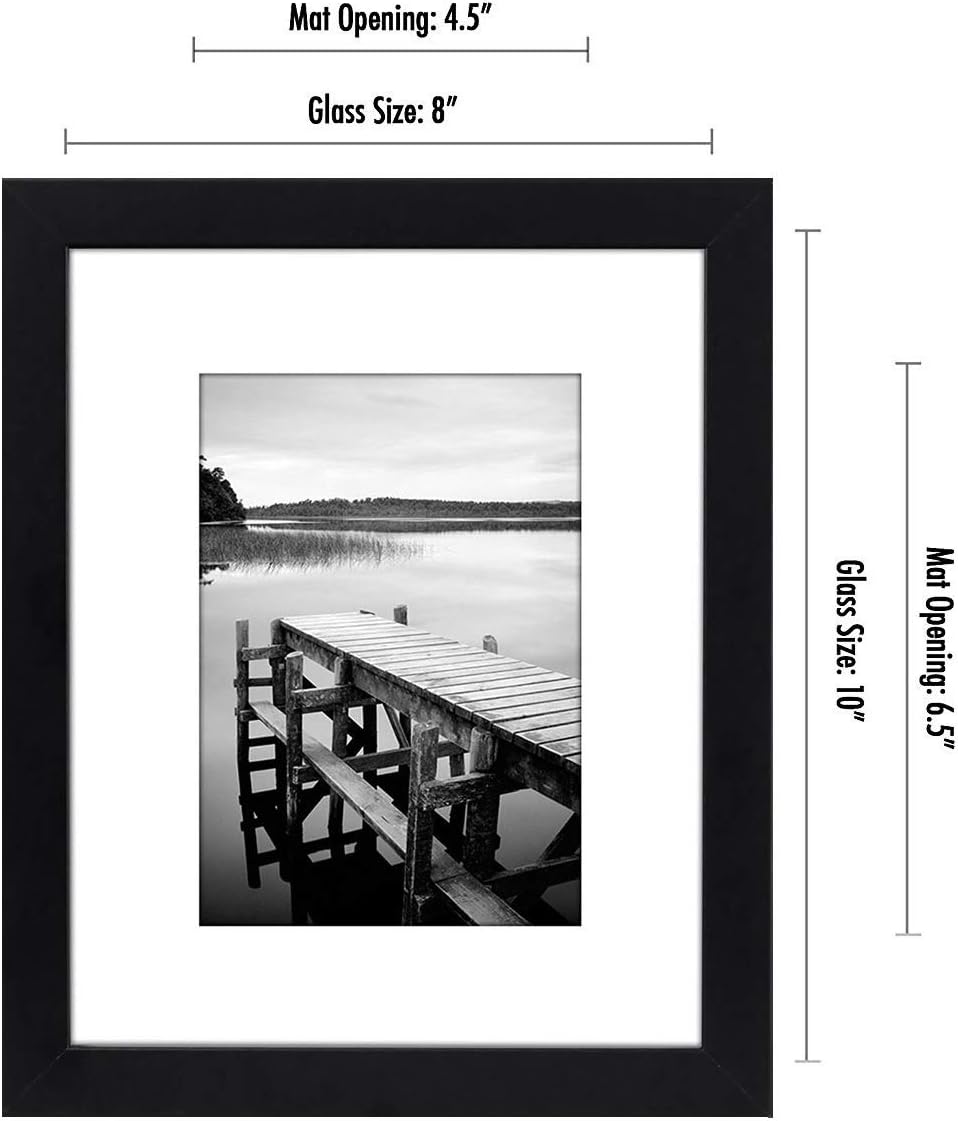 Black 10-Piece Picture Frame Set and 4 Piece 8x10 Picture Frame Set X688262