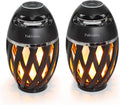 Portable Waterproof Bluetooth Speaker with Flame Light 2 Pack U397770