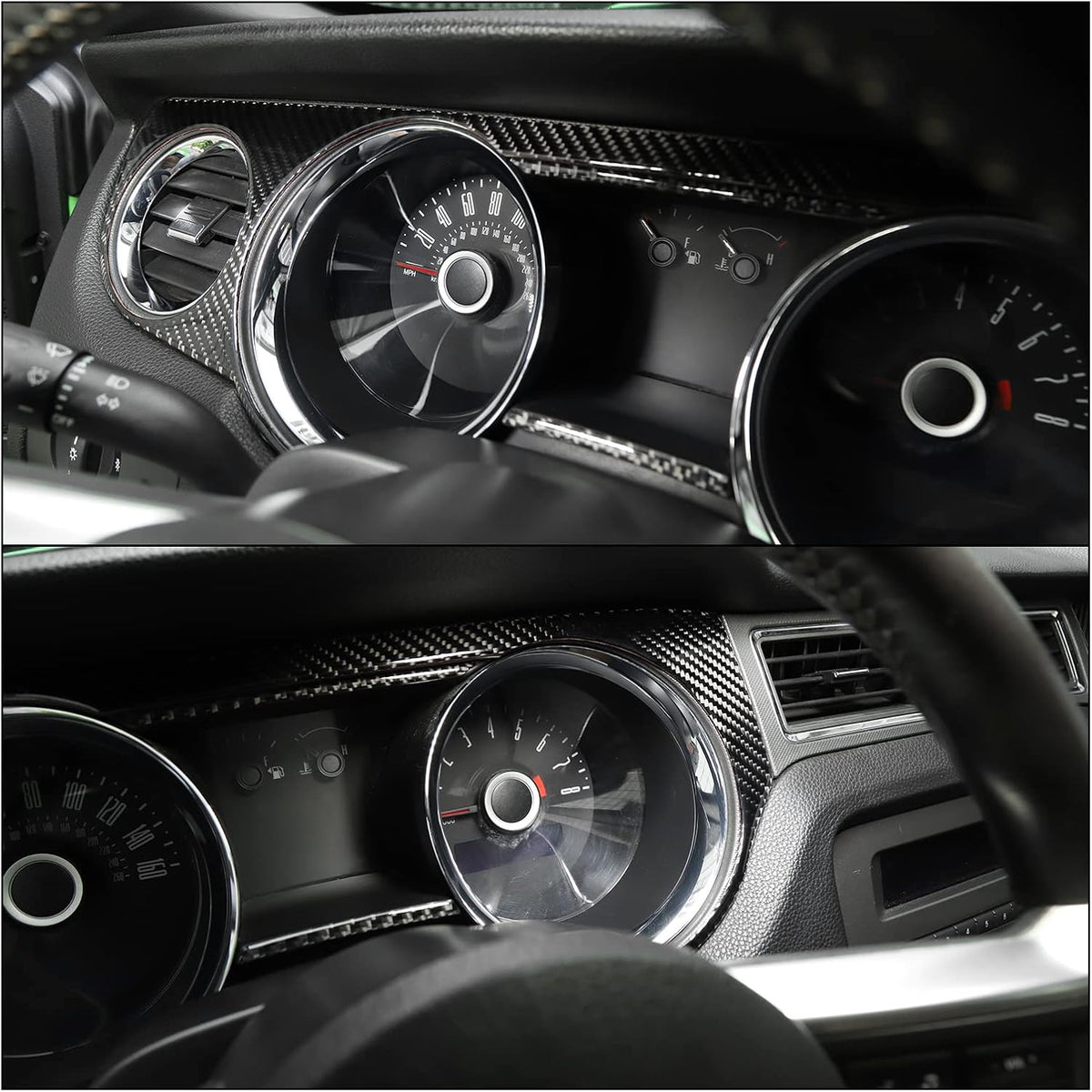 Carbon Fiber Dashboard Instrument Panel Trim Cover F174