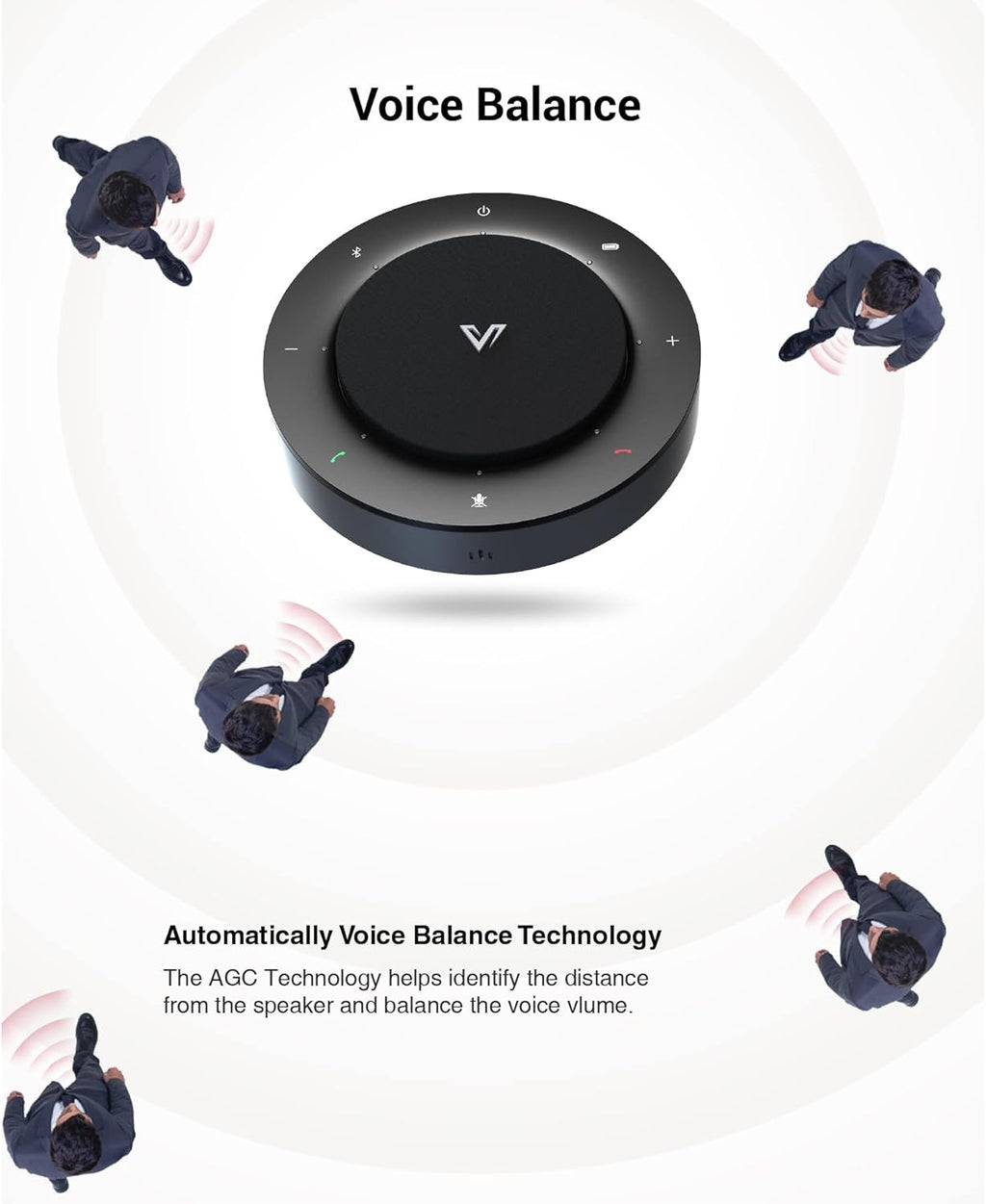 USB/Bluetooth Speakerphone with 4 AI Mics R939097