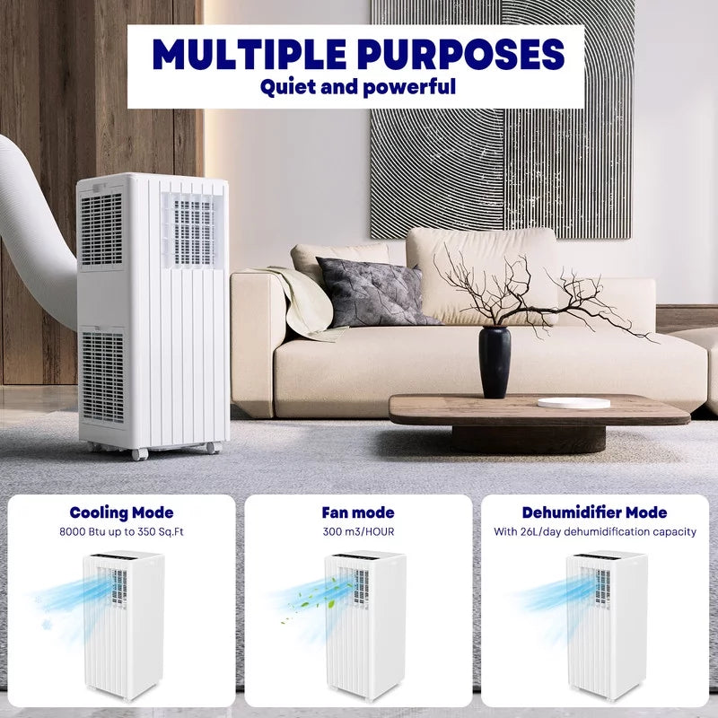 3-In-1 Portable Air Conditioner 5,000 BTU with Remote O78386