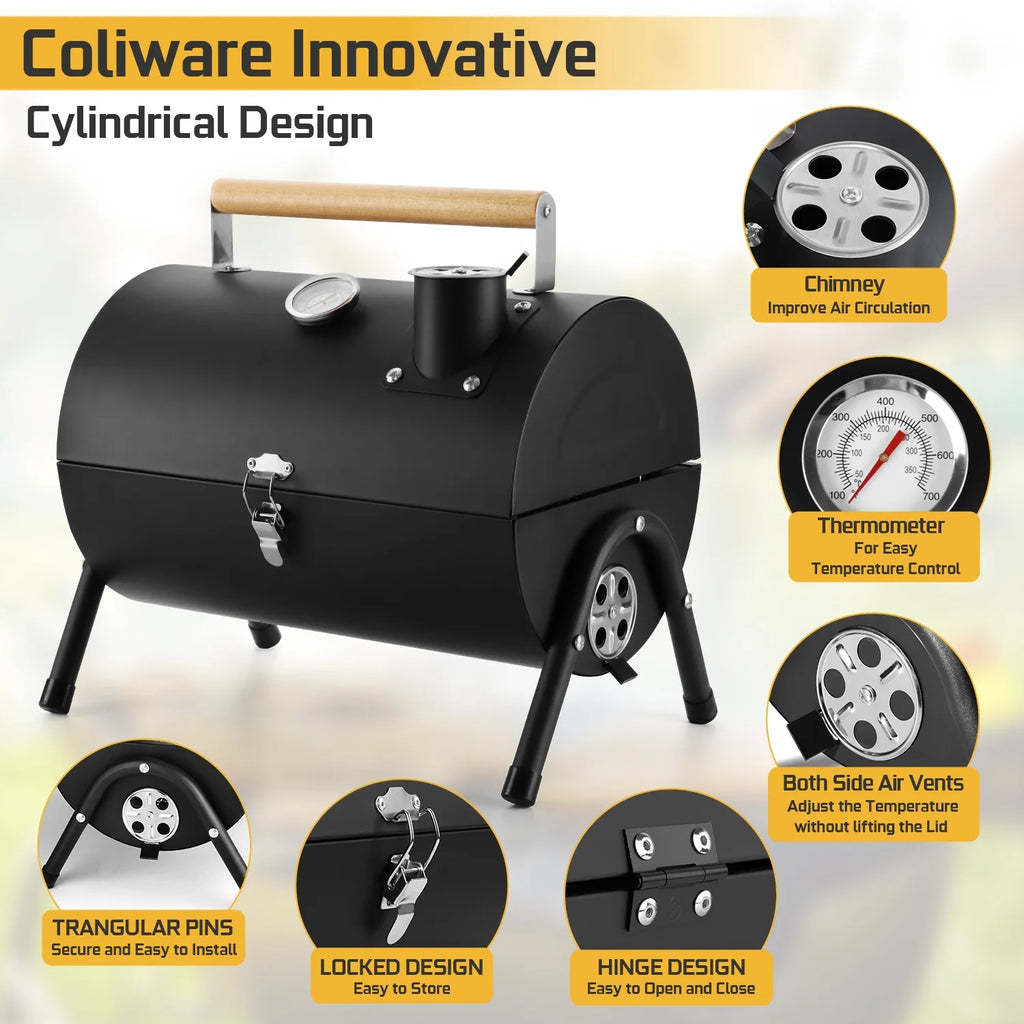 Portable Charcoal Grill with Accessories Tools M324265