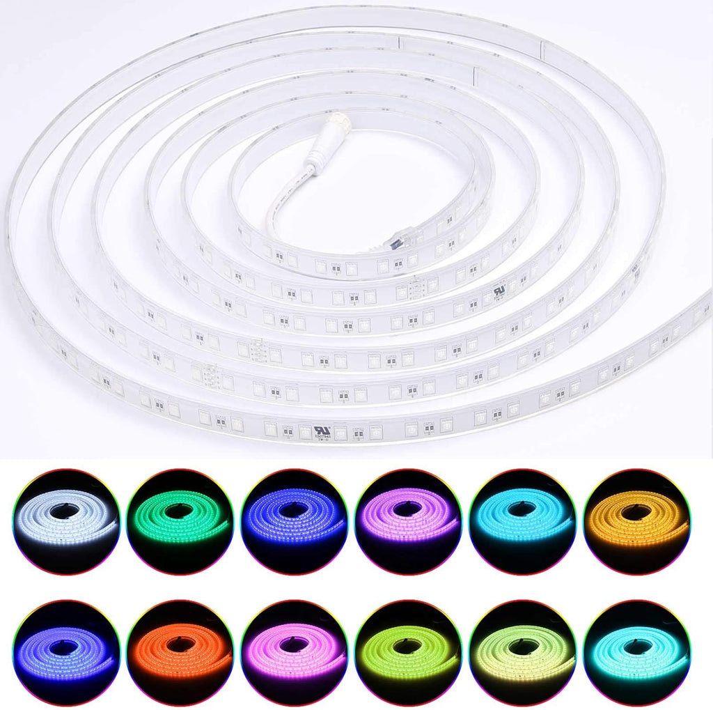 300pcs 5050 RGB 120V IP68 Waterproof Rope Light Y4710