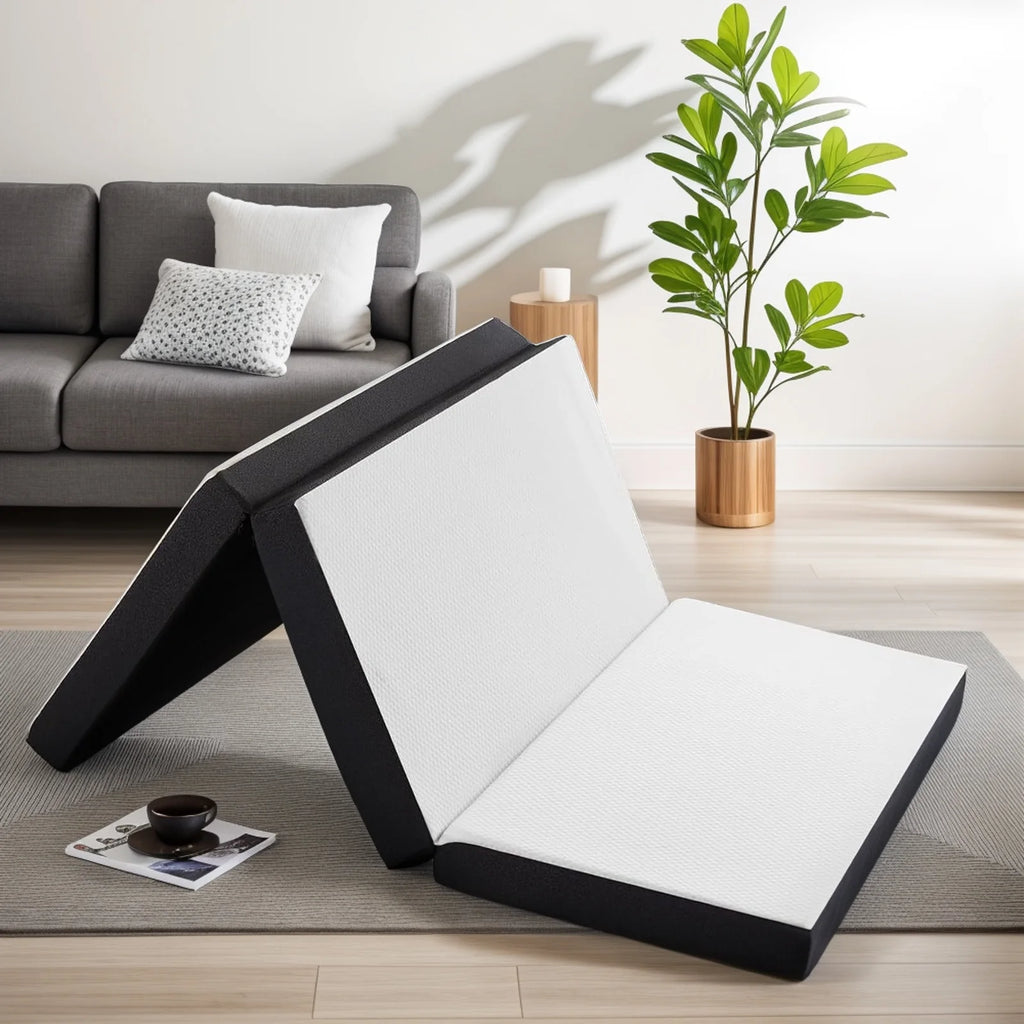 Folding Twin Size Memory Foam Mattress with Cover T91476