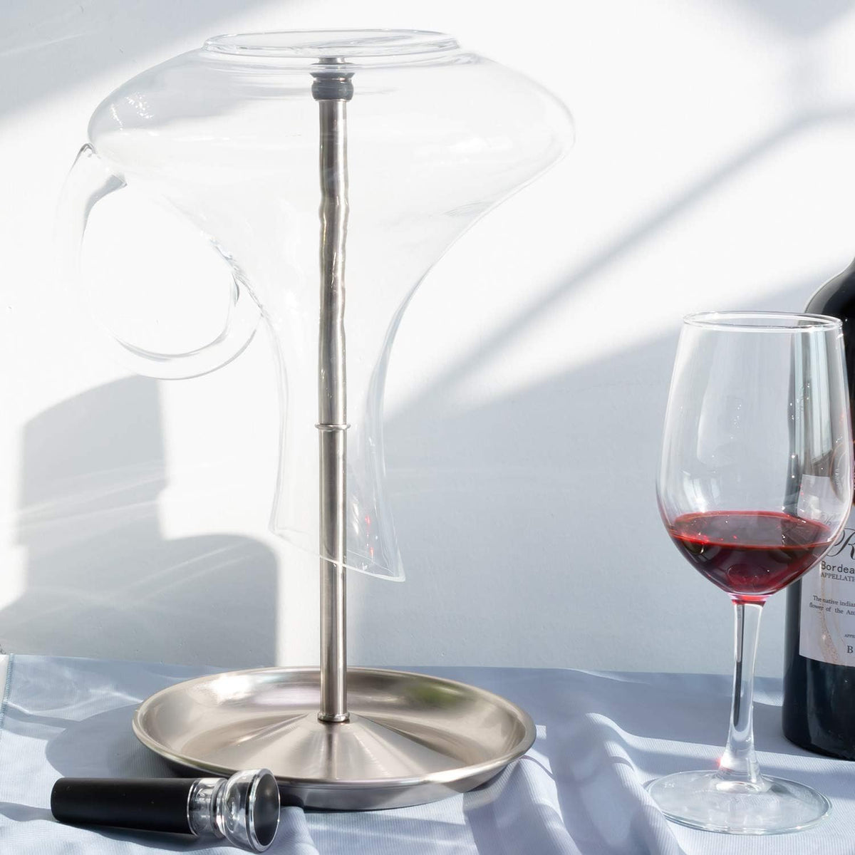 Wine Decanter Drying Stand with Cleaning Brush and Beads N4597