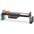 Onyx Mesh Two Upright Shelves Sliding Pull-Out Drawer C97555