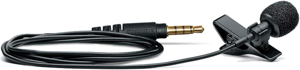 Omnidirectional Condenser Lavalier Microphone with Windscreen, Tie-Clip, Mount and Carrying Pouch, Black A521016