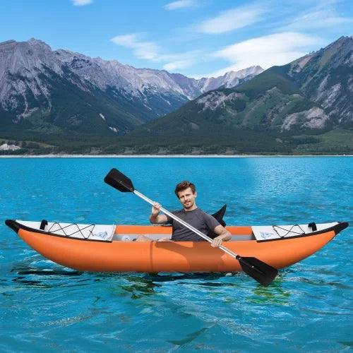 Inflatable Tandem 2 Person Kayak Set with Paddle & Air Pump Q107209