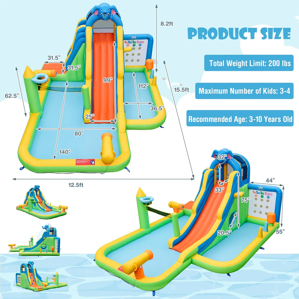 Inflatable Water Slide with Splash Pool Climbing Wall O233