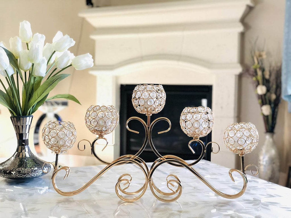 Gold Crystal Candlestick Candle Holder P512445
