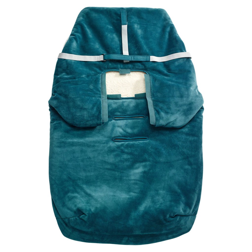 Sherpa-Lined Toddler Car Seat Cover and Bunting Bag Black K2952