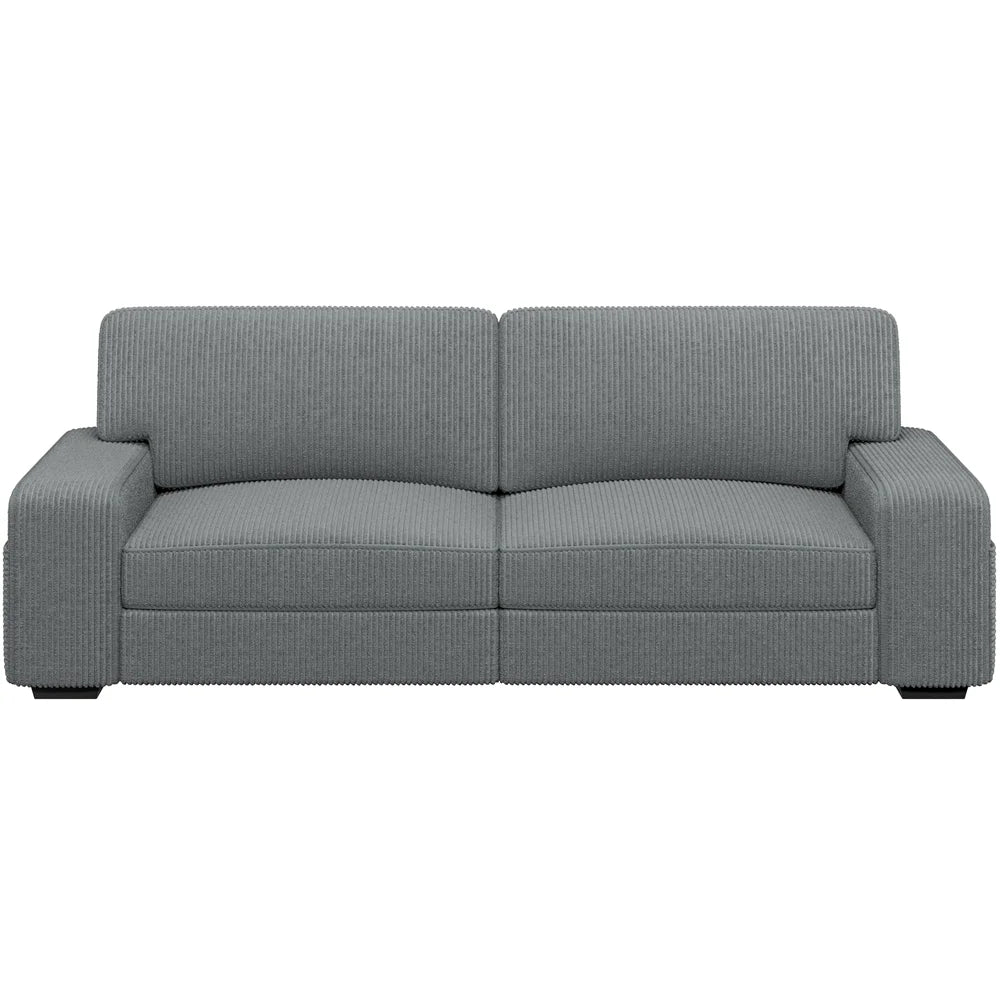 83.5'' W 2-Seater Corduroy Fabric Sofa Couch with USB Charging Ports, Ivory H797