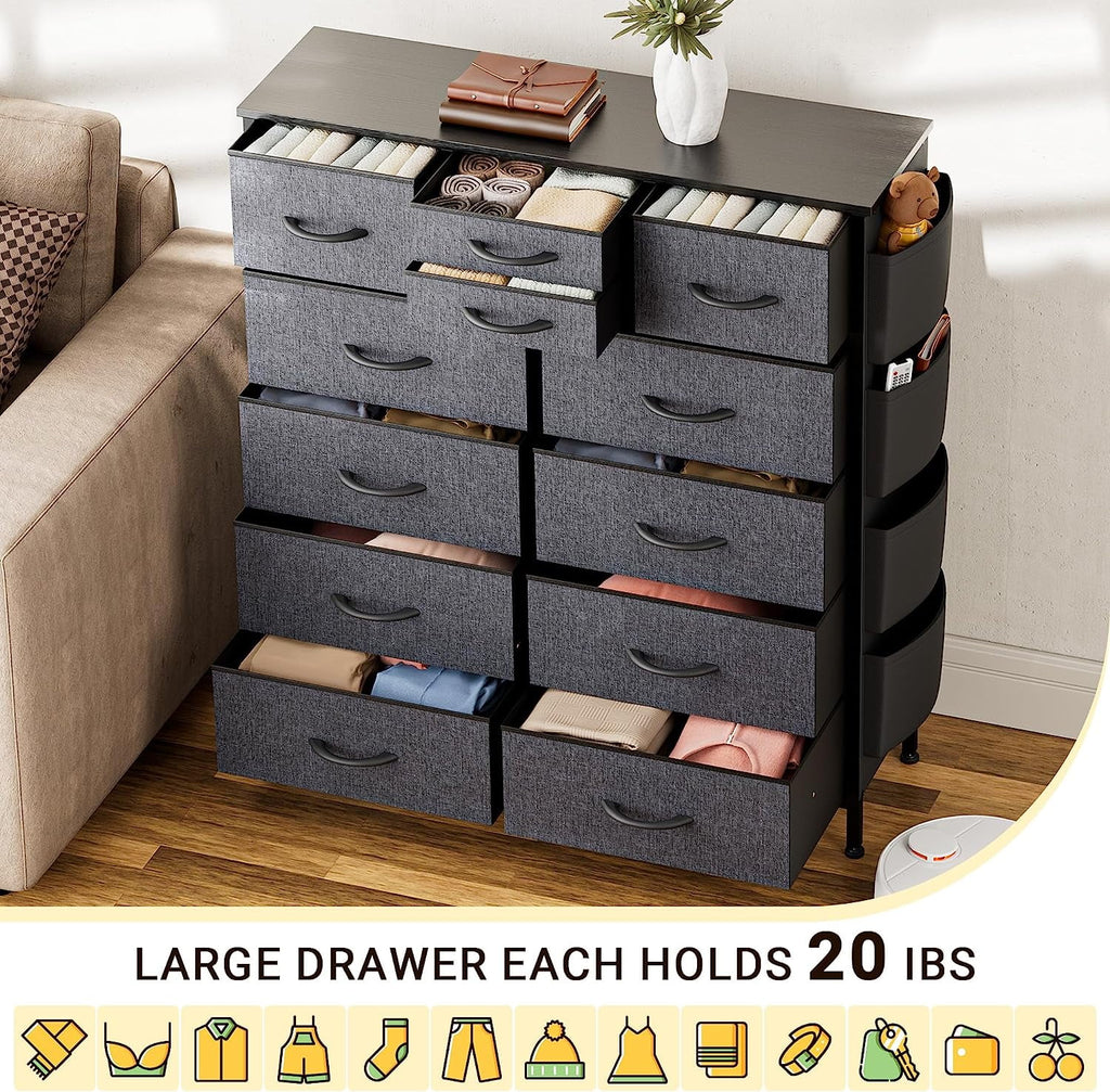 Rustic Brown 12 Drawer Dresser J661