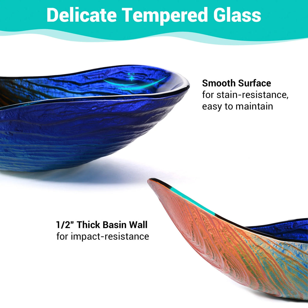 Round Tempered Glass Vessel Sink O9214