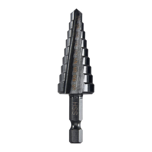 1/4 in. to 3/4 in. Black Oxide Step Drill Bit T98357