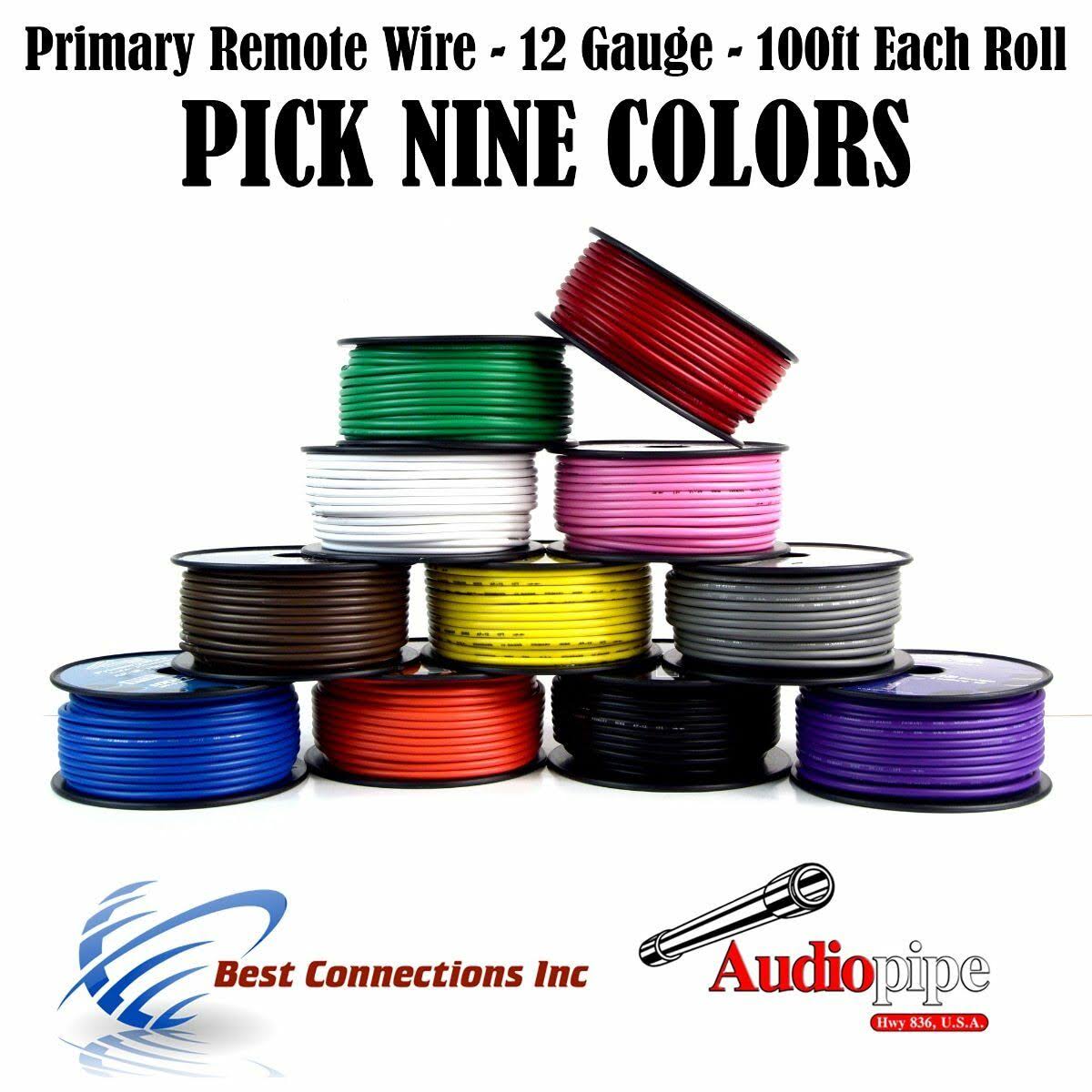 12 GA 100 ft Primary Auto Remote Power Ground Wire Cable (9 Rolls) E601