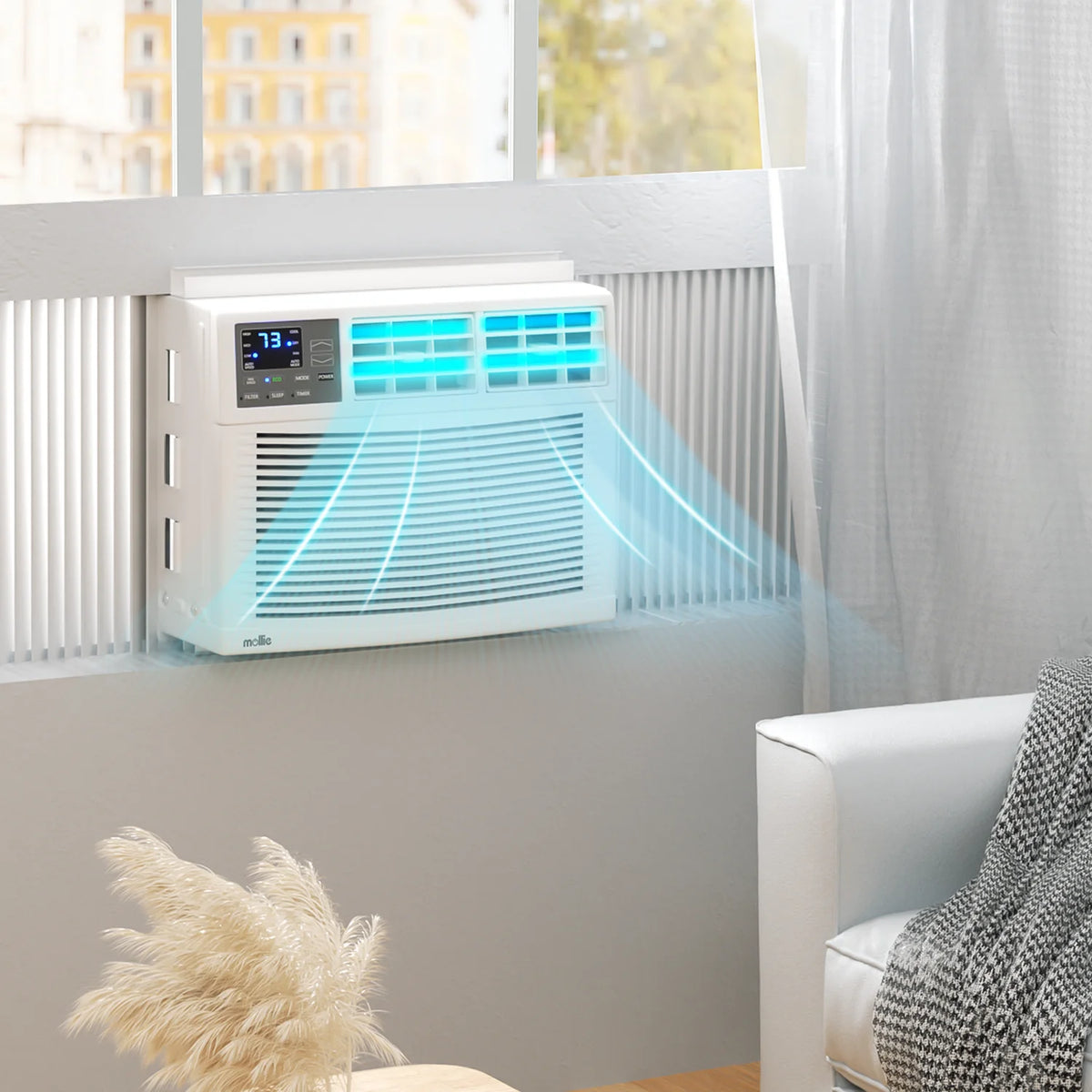 12,000 BTU 115V White Window Air Conditioner with Remote Control B125