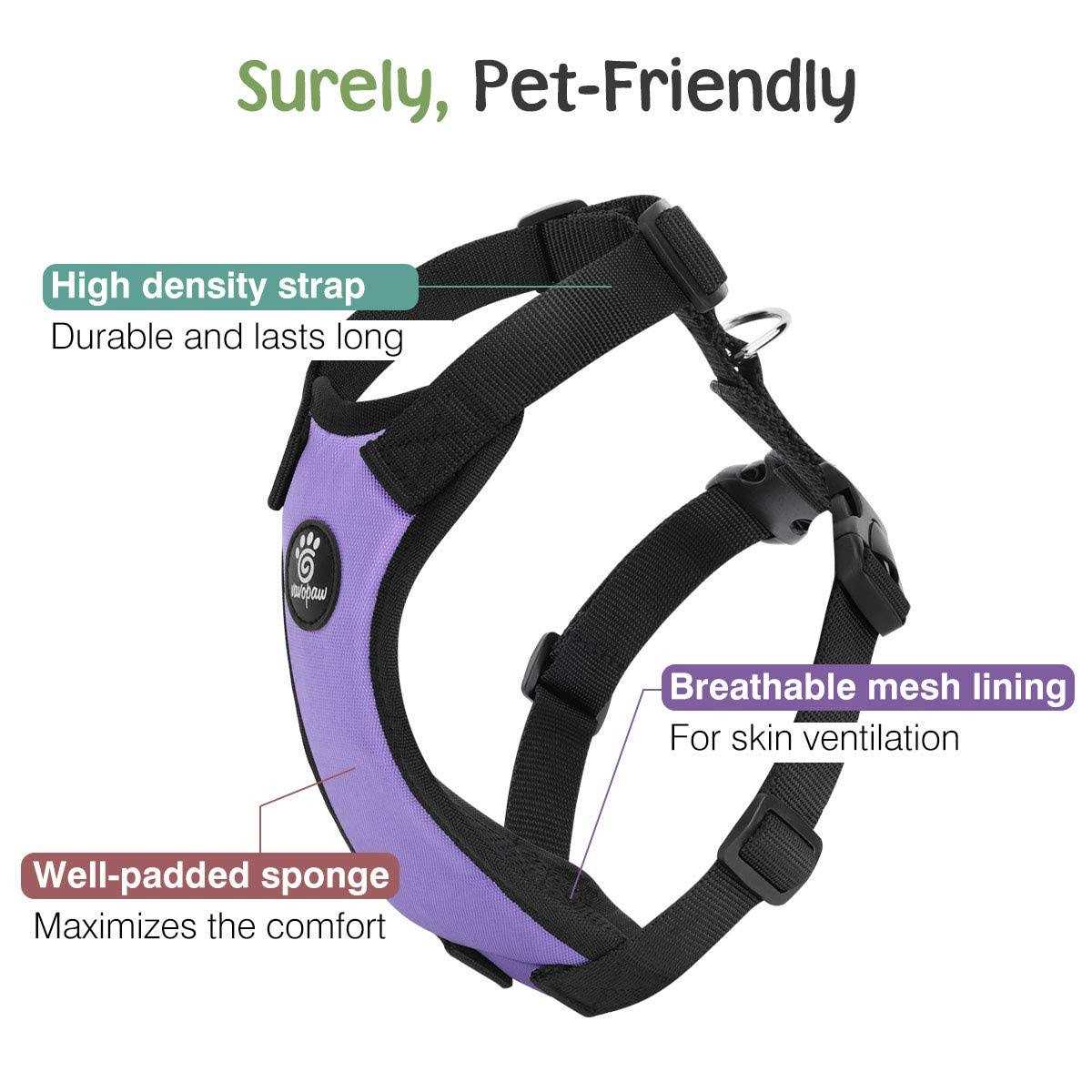 Adjustable Padded Mesh Dog Safety Vest Harness J560342