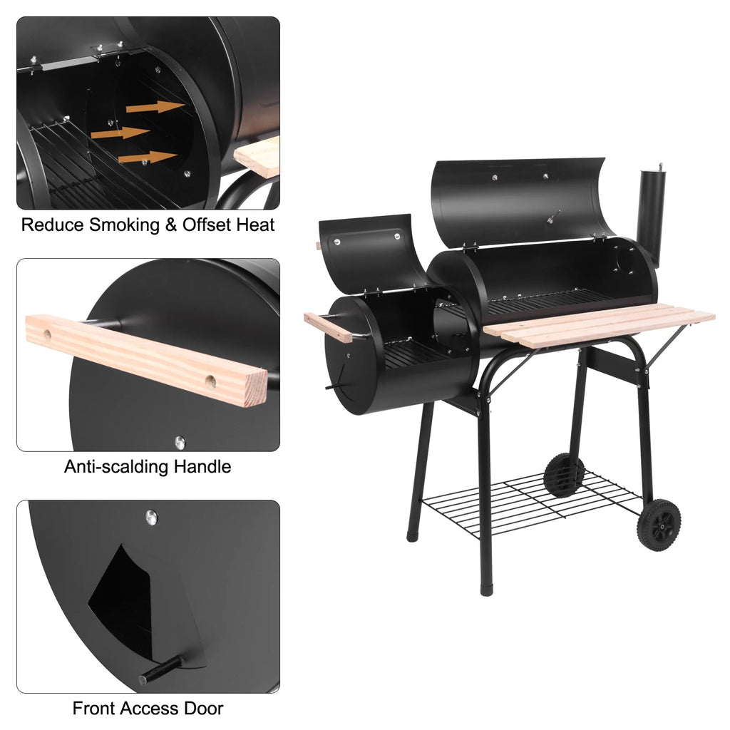Charcoal Grill with Offset Smoker A577105
