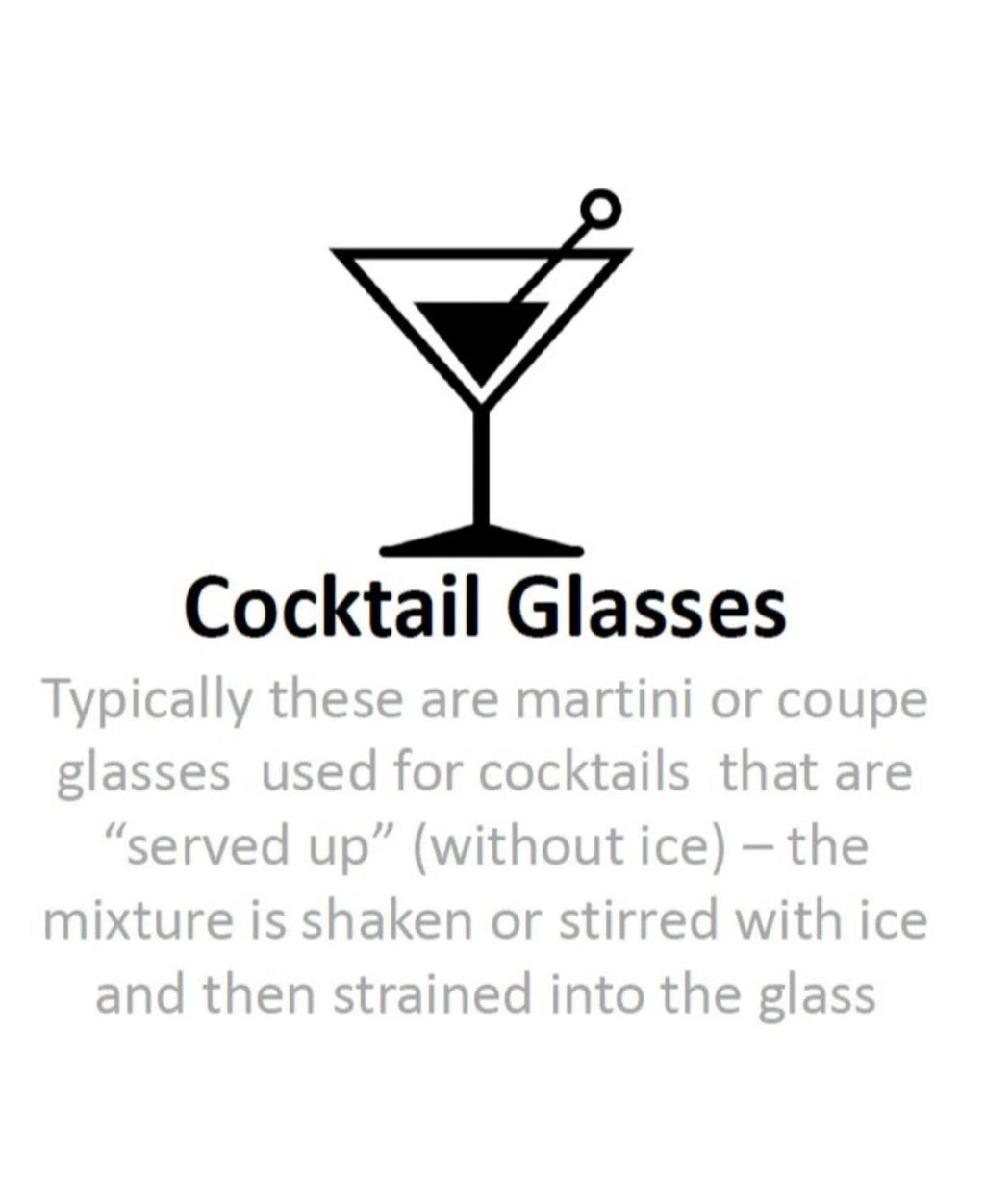 Black Stem Martini Glasses Set of 4 V22520