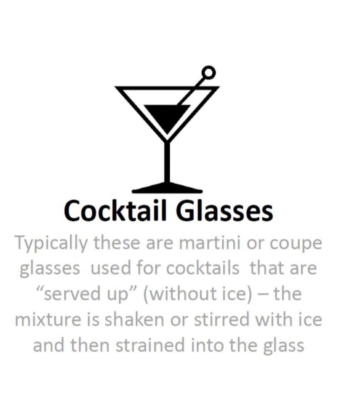 Black Stem Martini Glasses Set of 4 V22520