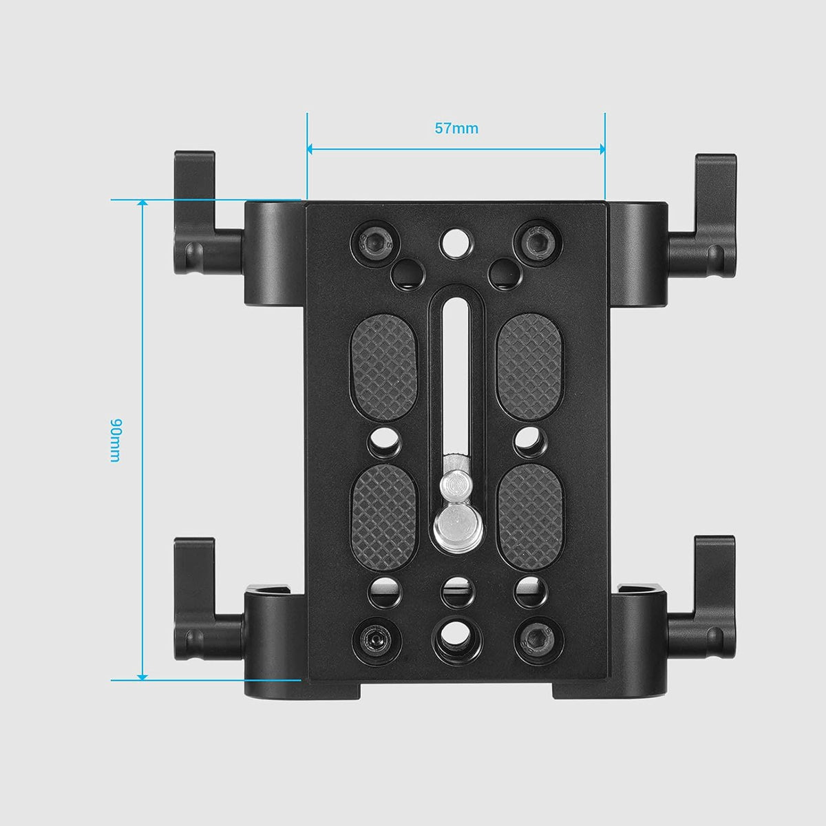 Camera Tripod Mounting Baseplate with 15mm Rod Clamp B1411