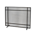 Black Single Panel Iron Firescreen B174875