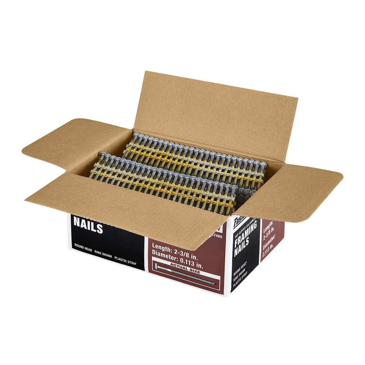 Galvanized Ring Shank Framing Nails 2500 Pack B2594