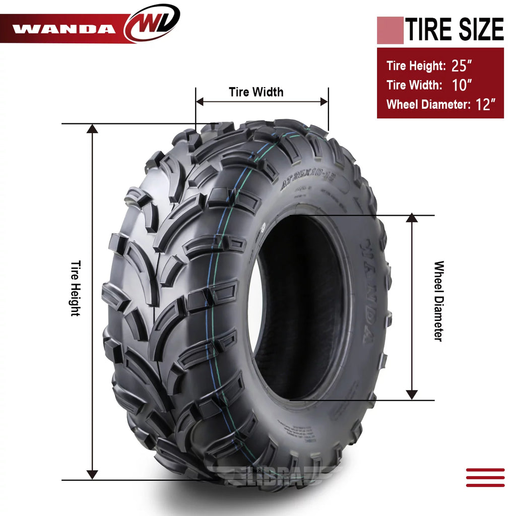 25x10-12 6PR ATV/UTV Tires Set 2 N636