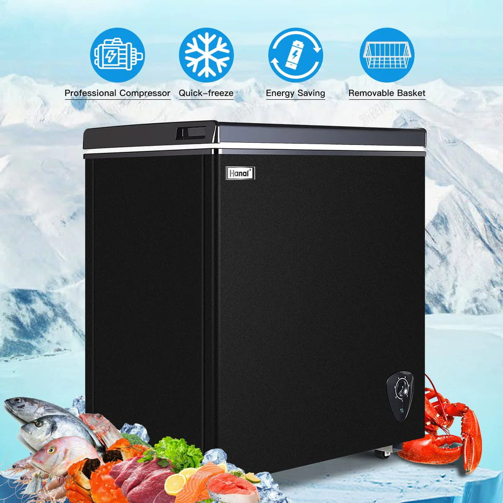 3.5 Cu ft Black Chest Freezer G13618