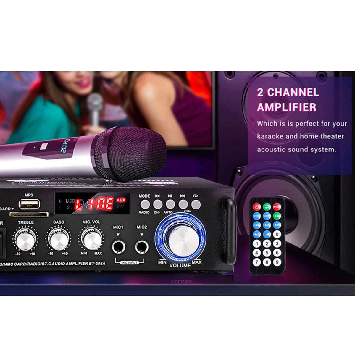600W 4-16Ohm Bluetooth Stereo Amplifier with Remote G793
