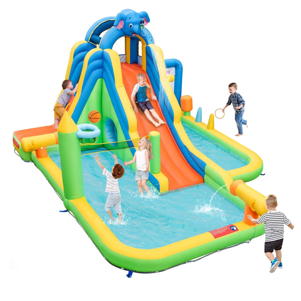 Inflatable Water Slide with Splash Pool Climbing Wall O233