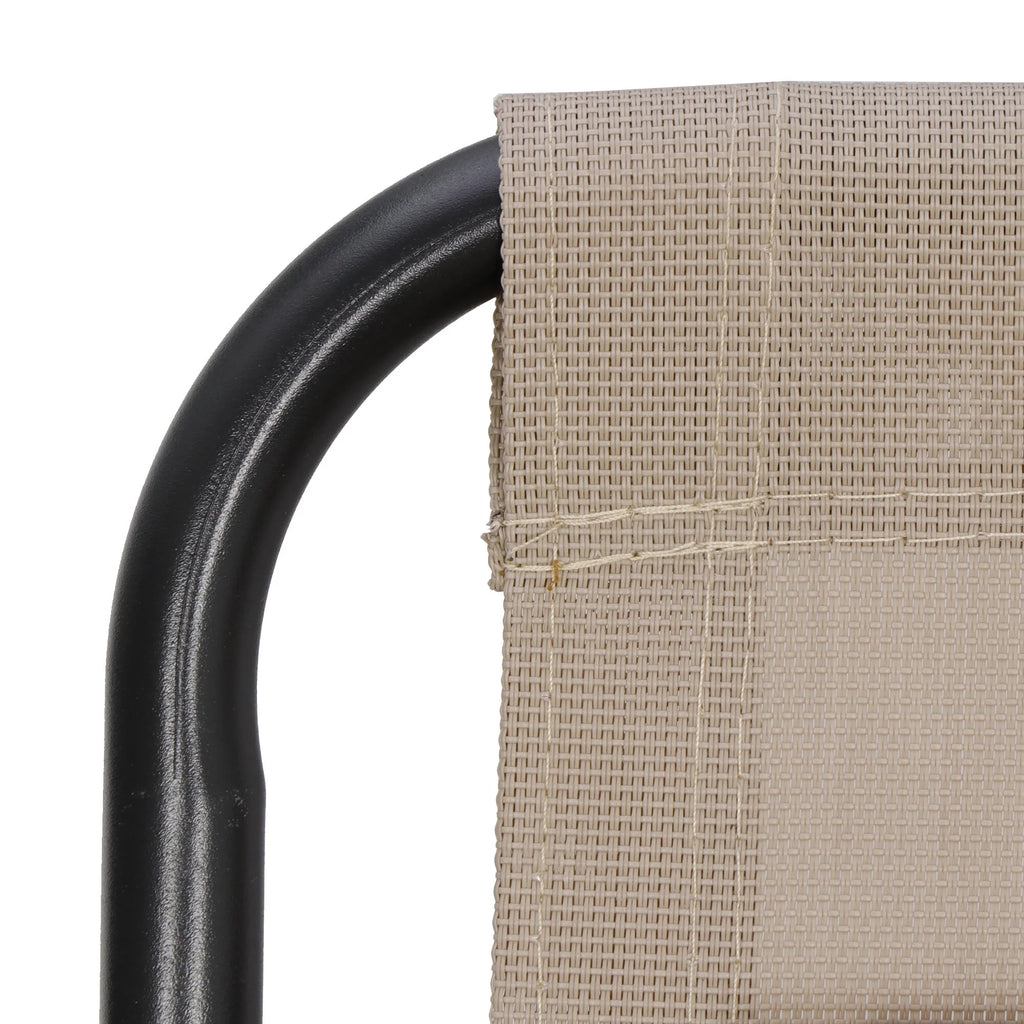 2 Pack Beige Steel Zero-Gravity Chair T781382