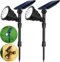 Waterproof Solar Spot Lights Outdoor 18 LED Beads Cool White 4 Pack H25813
