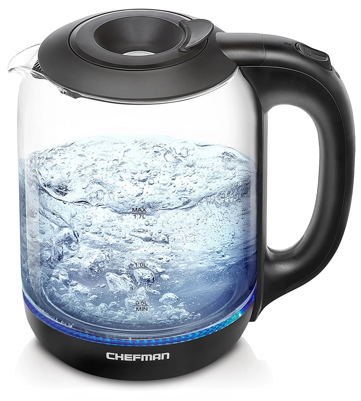 1.7 Liter Electric Kettle with Removable Lid and LED Indicator Lights Black Z885