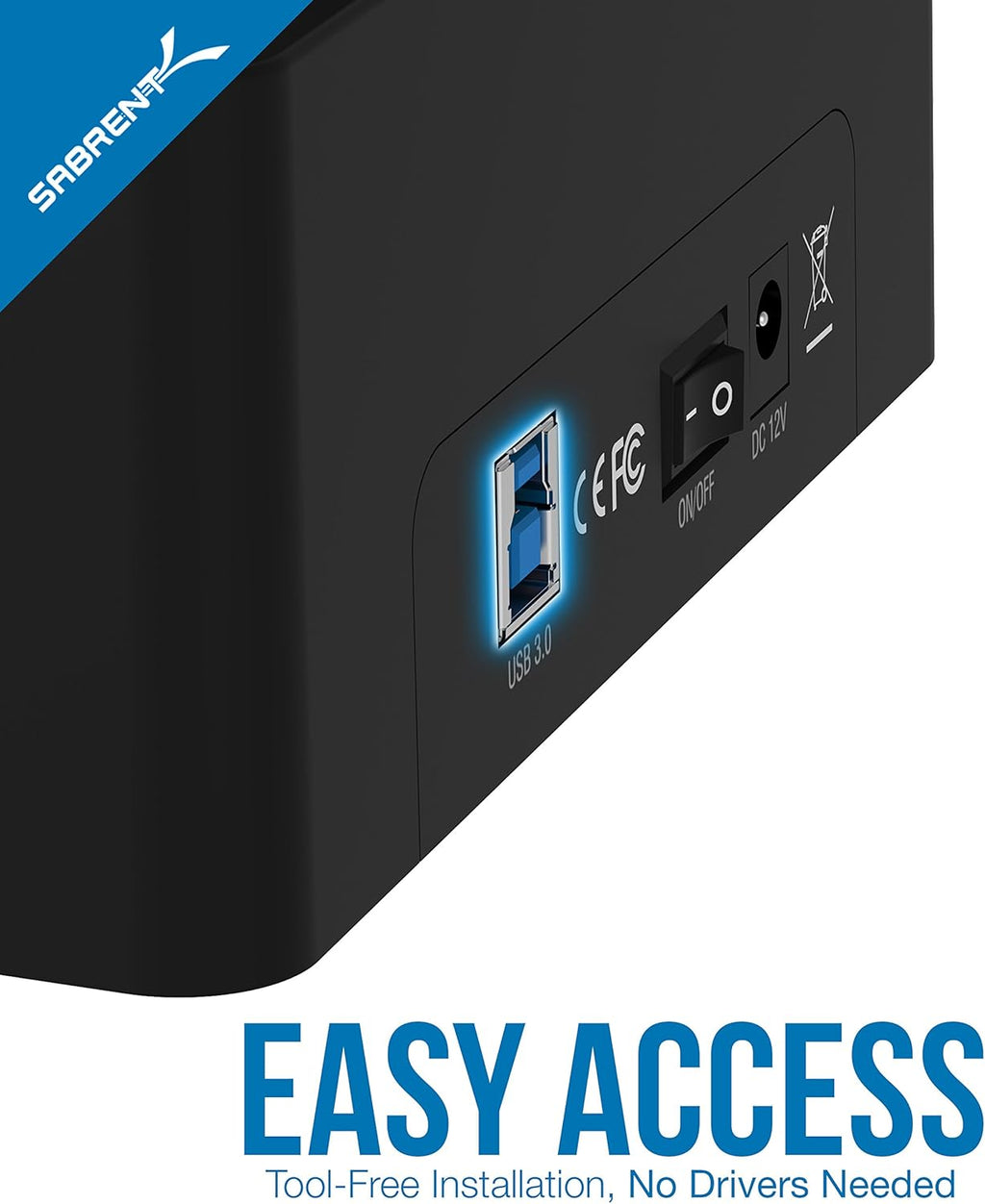 USB 3.0 to SATA Dual Bay External Hard Drive Docking Station R572413
