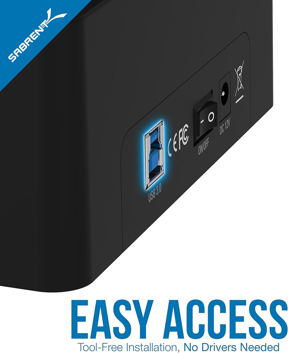USB 3.0 to SATA Dual Bay External Hard Drive Docking Station R572413