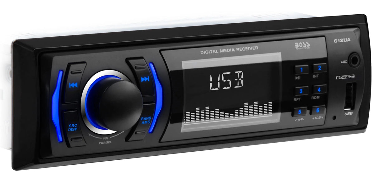 Single Din Mechless Car Audio Stereo Receiver with USB Aux Input AM/FM Radio V691