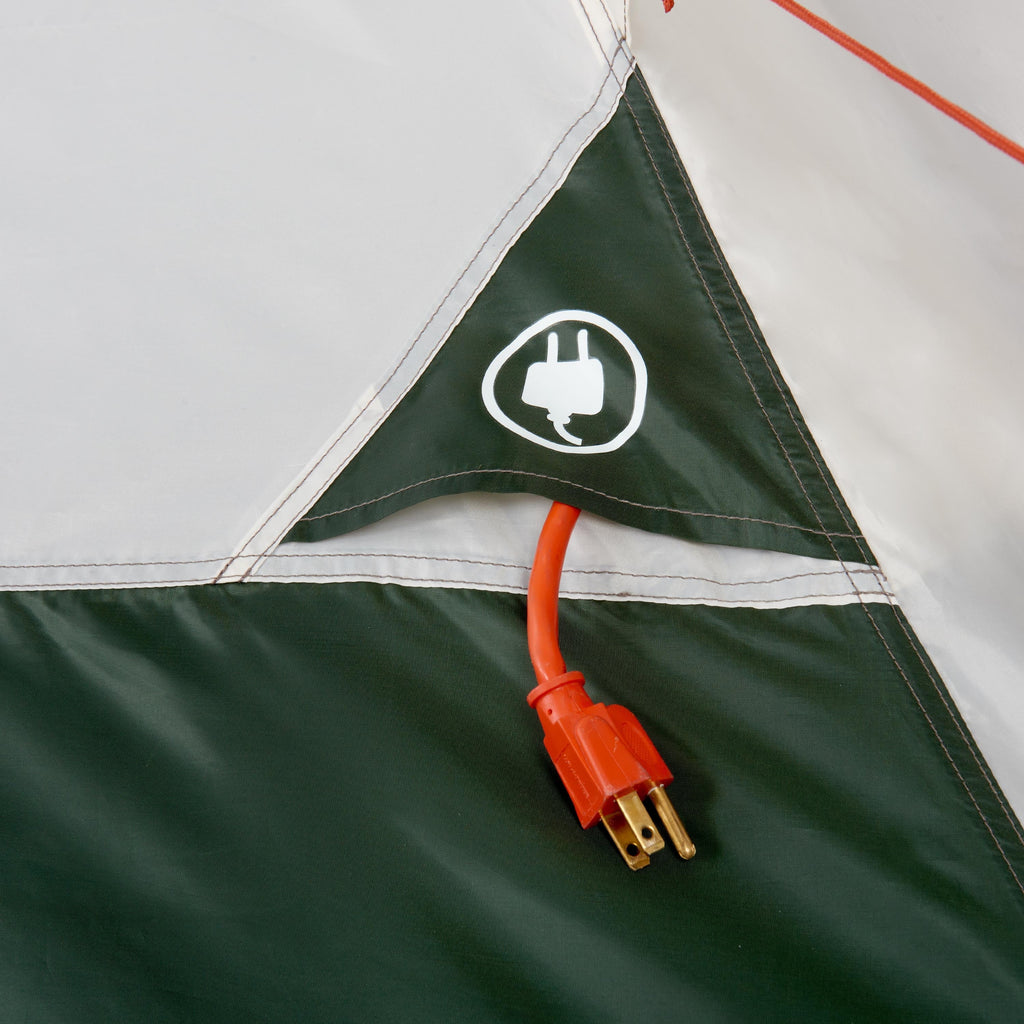 7-Person 1-Room Teepee Tent with Vented Rear Window, Green L960609