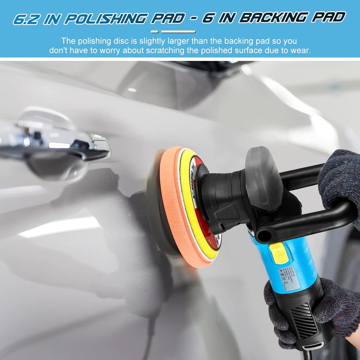 6-inch 800W Variable Speed Random Orbital Buffer Polisher F962