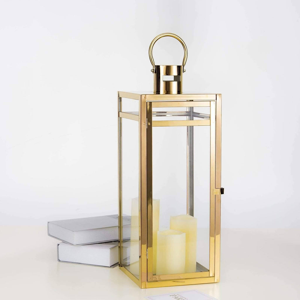 22x22 Gold Metal Lantern Candle Holder G642306