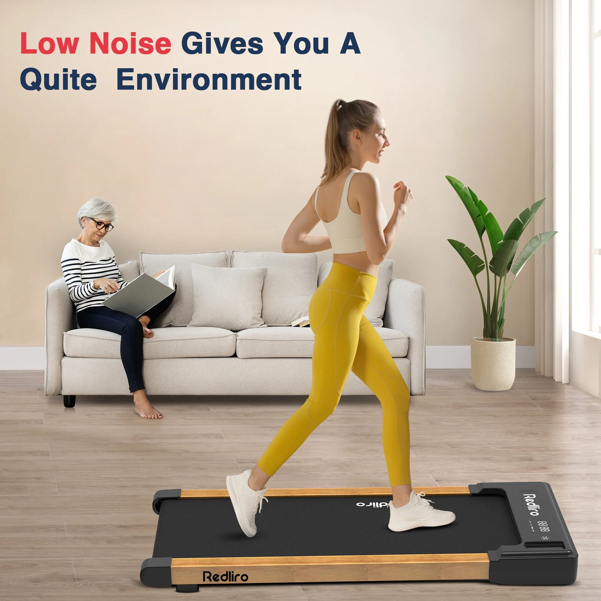 White 2.25HP Walking Pad Treadmill Q749