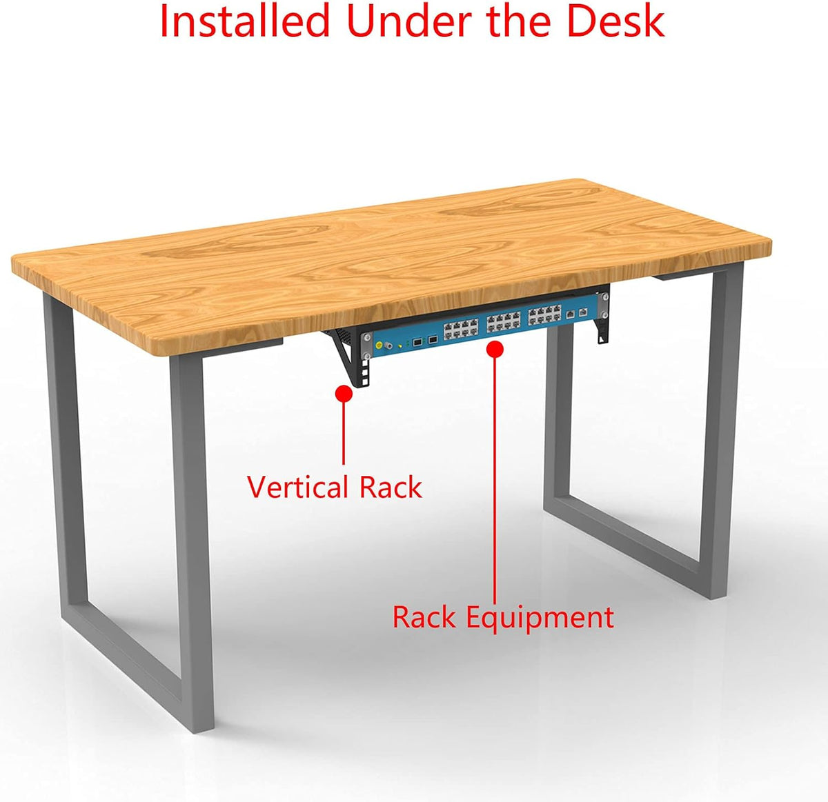 2U 19 Inch Vertical Wall Mount Rack Bracket H60187