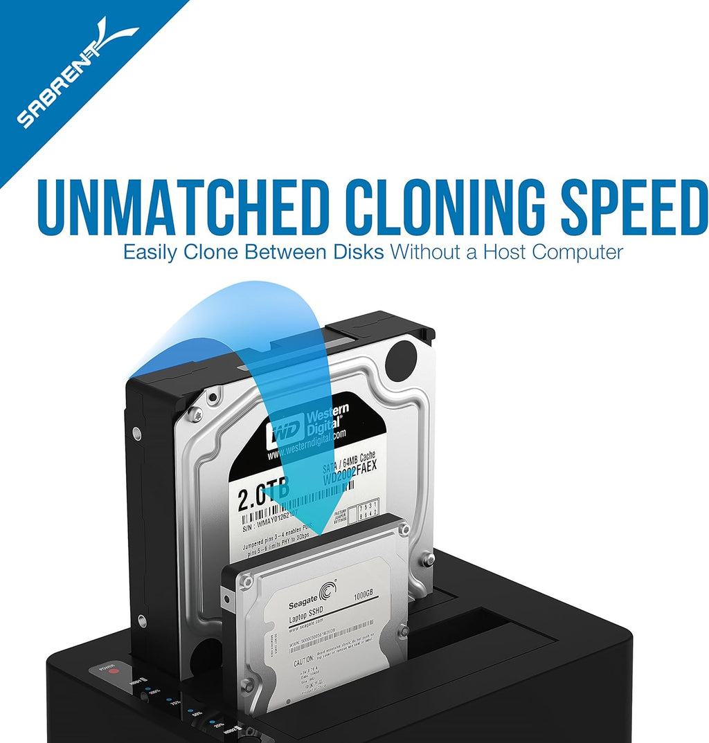 USB 3.0 to SATA Dual Bay External Hard Drive Docking Station R572413