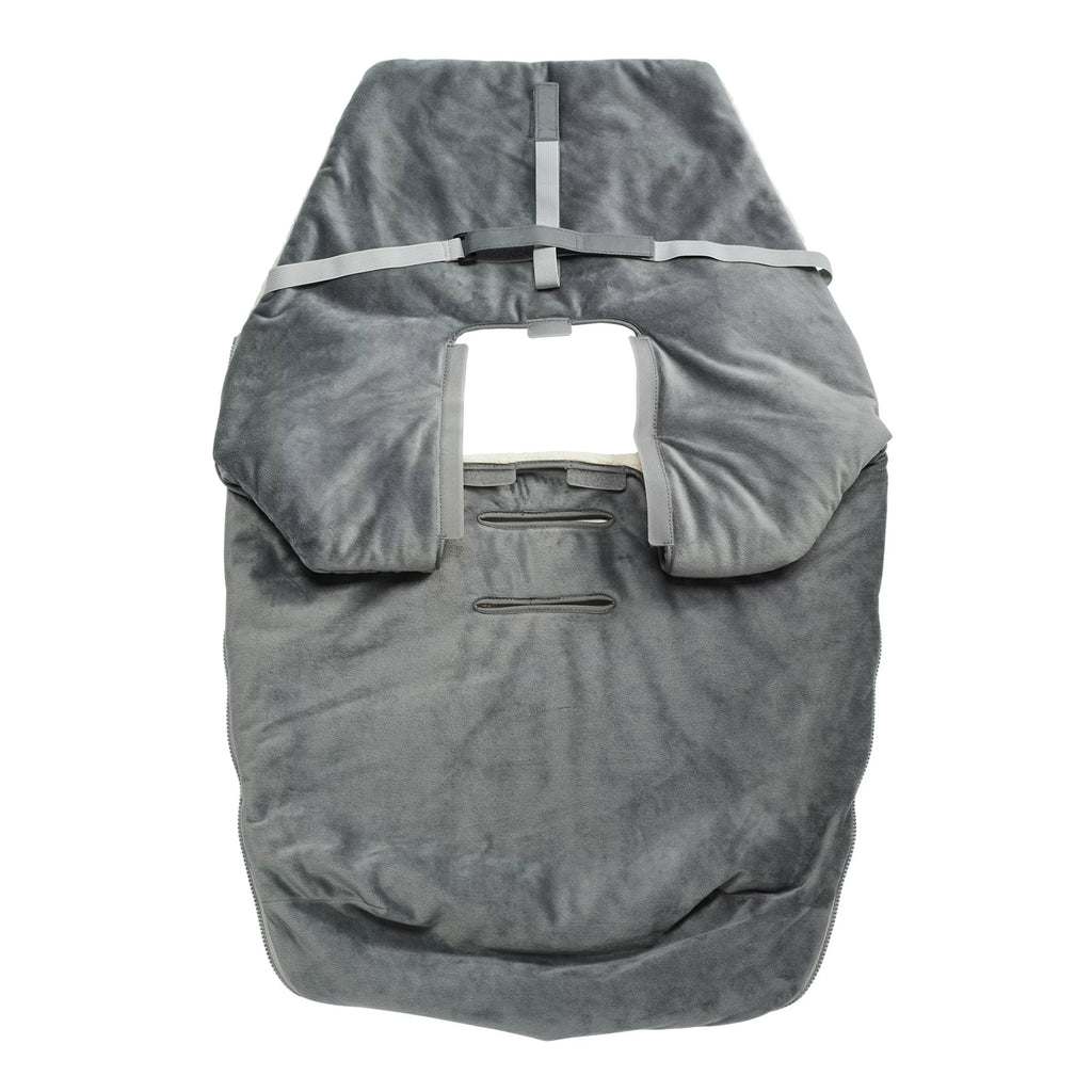 Sherpa-Lined Toddler Car Seat Cover and Bunting Bag Black K2952