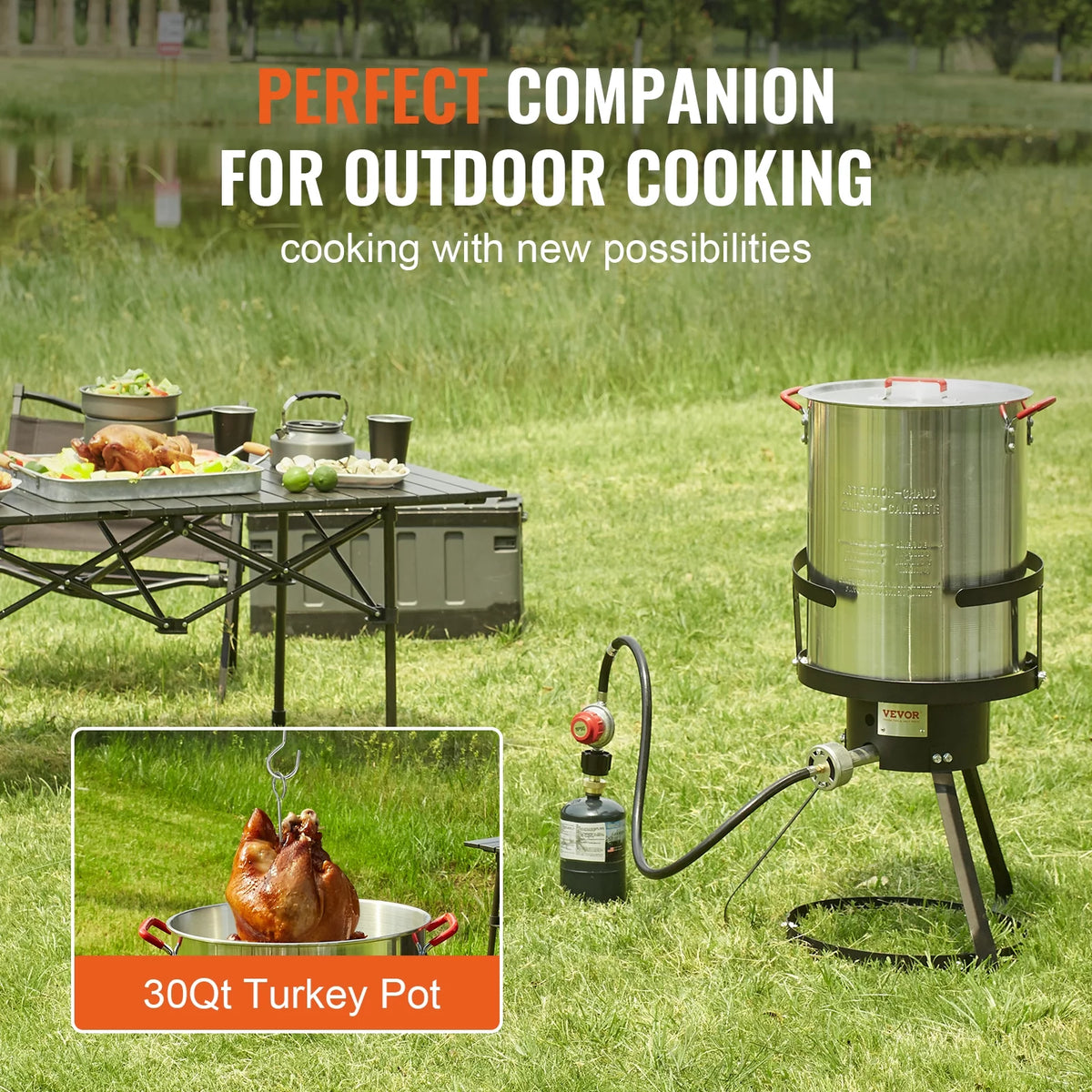 30 Qt Aluminum Propane Turkey Fryer Kit I7766