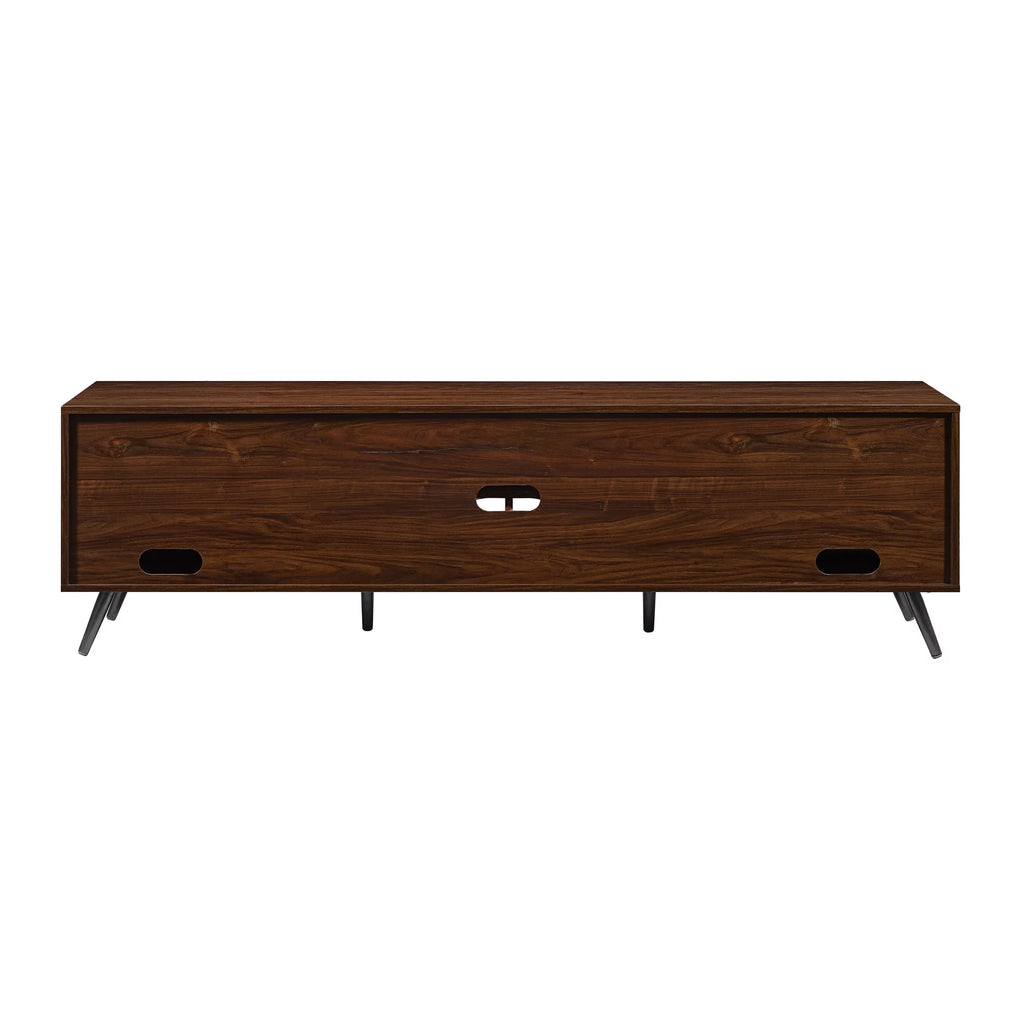 Mid-Century Modern Angle-Door TV Stand, Dark Walnut U808138